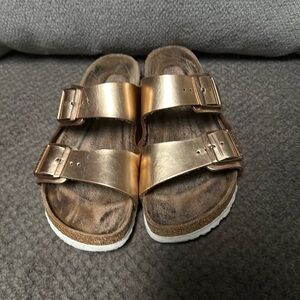 Birkenstock Arizona Sandals Rose Gold Size 39